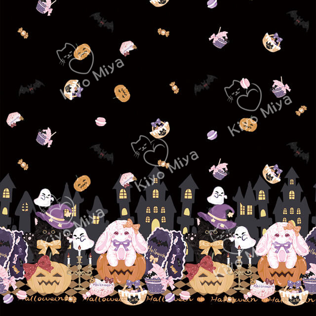 100% Polyester Helloween Party Lolita Dress Fabric