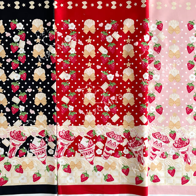 100% Cotton Strawberry Parfait Fabric