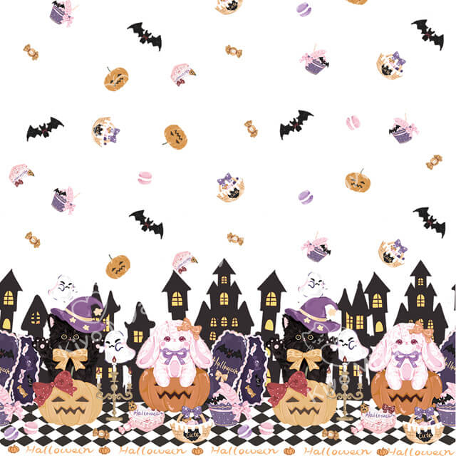 100% Polyester Helloween Party Lolita Dress Fabric