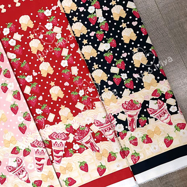 100% Cotton Strawberry Parfait Fabric